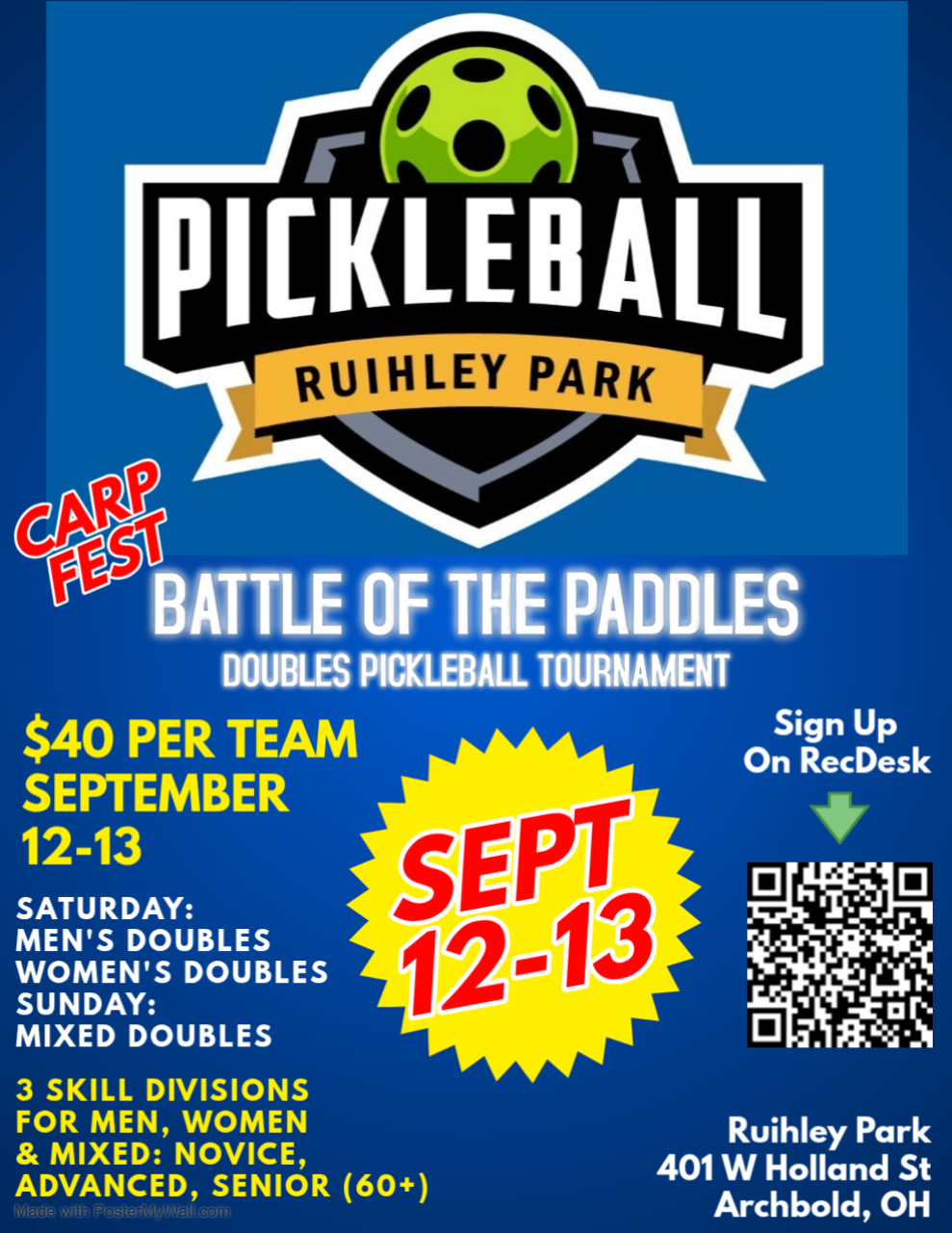 Battle of the Paddles 2026 - Made with PosterMyWall